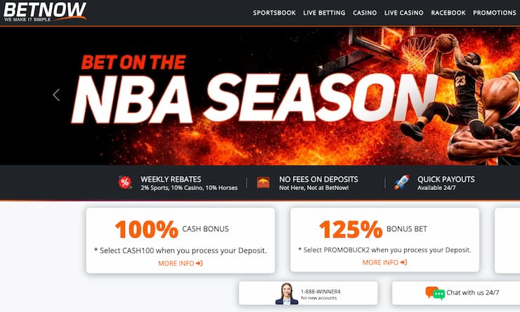 An image of BetNow, one of the best betting apps