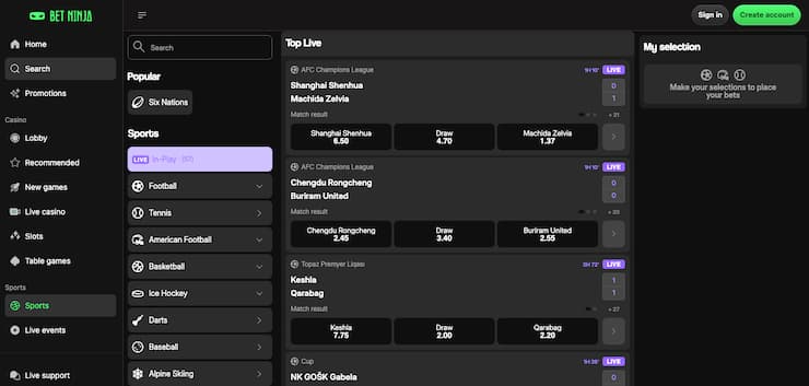 BetNinja NZ betting site showing Multiboost accumulator betslip on mobile