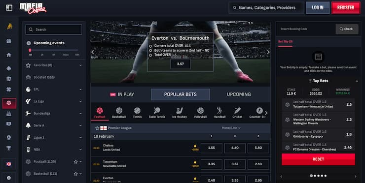 Mafia Casino betting sites Australia with instant crypto deposits and fast payouts
